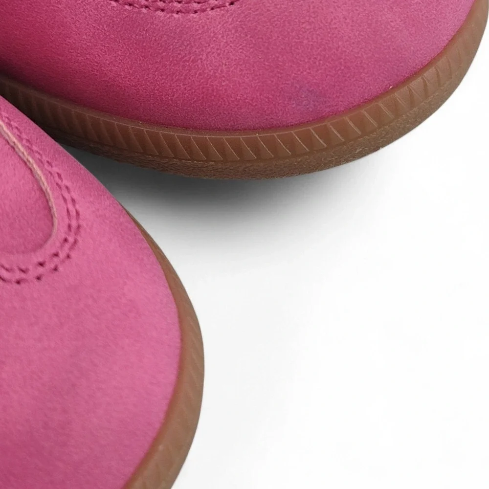 Dolce Vita Womens 7 Sneakers‎ Suede Pink White Gum Sole Casual Retro Low